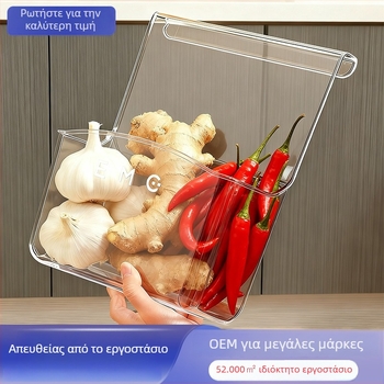 Ράφι κουζίνας για πόρτα ντουλάπας με εσωτερικό δοχείο αποθήκευσης και κρεμαστό καλάθι για πλαστική μεμβράνη