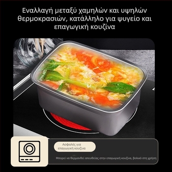 Ανοξείδωτο κουτί φαγητού με σφραγιζόμενο καπάκι, κουτί με μερίδες για εξωτερικά πικνίκ