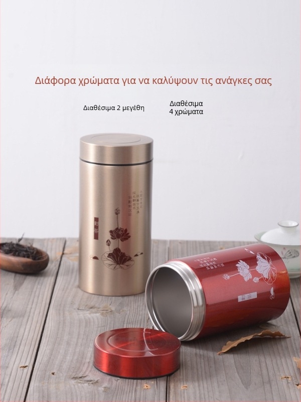 Μικρή σφραγισμένη κανάτα τσαγιού από ανοξείδωτο χάλυβα – ανθεκτικό στην υγρασία δοχείο αποθήκευσης τσαγιού