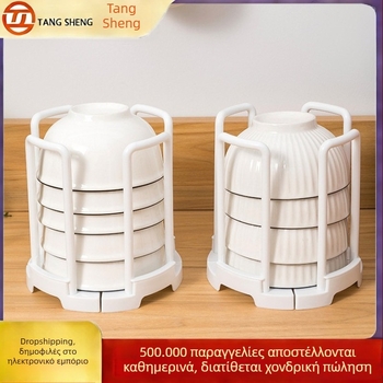 Αναδιπλούμενος ράφι στράγγισης πιάτων για την κουζίνα, επιτραπέζιο ράφι αποθήκευσης πιάτων, μπολ και ρυζιού
