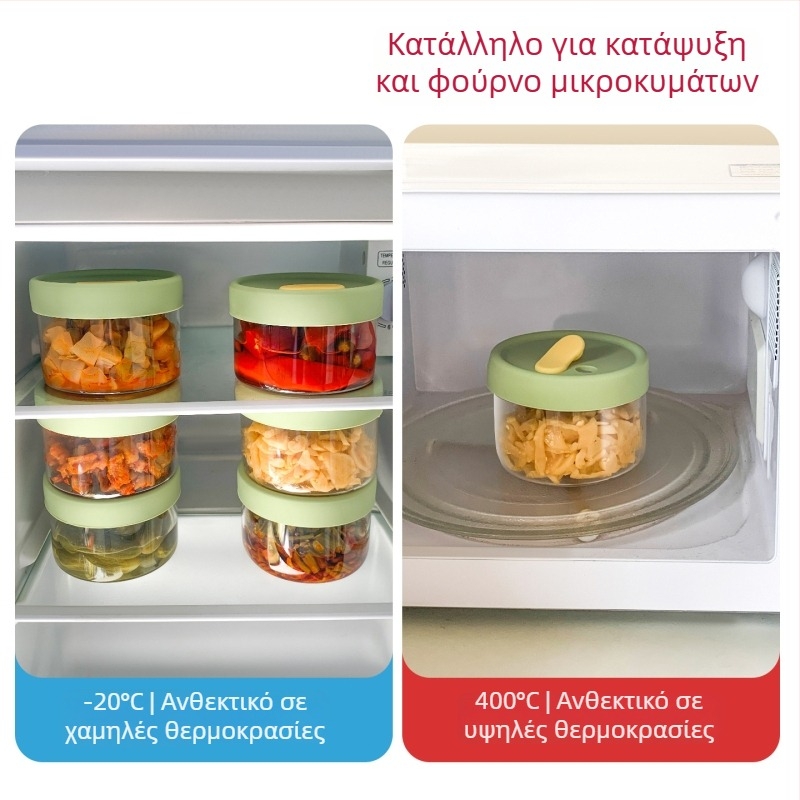 Εξατομικευμένο βάζο από υψηλού βορσολιτικού γυαλιού με αεροστεγές καπάκι, δοχείο τροφίμων μικρού μεγέθους για πίκλες και μεσημεριανό