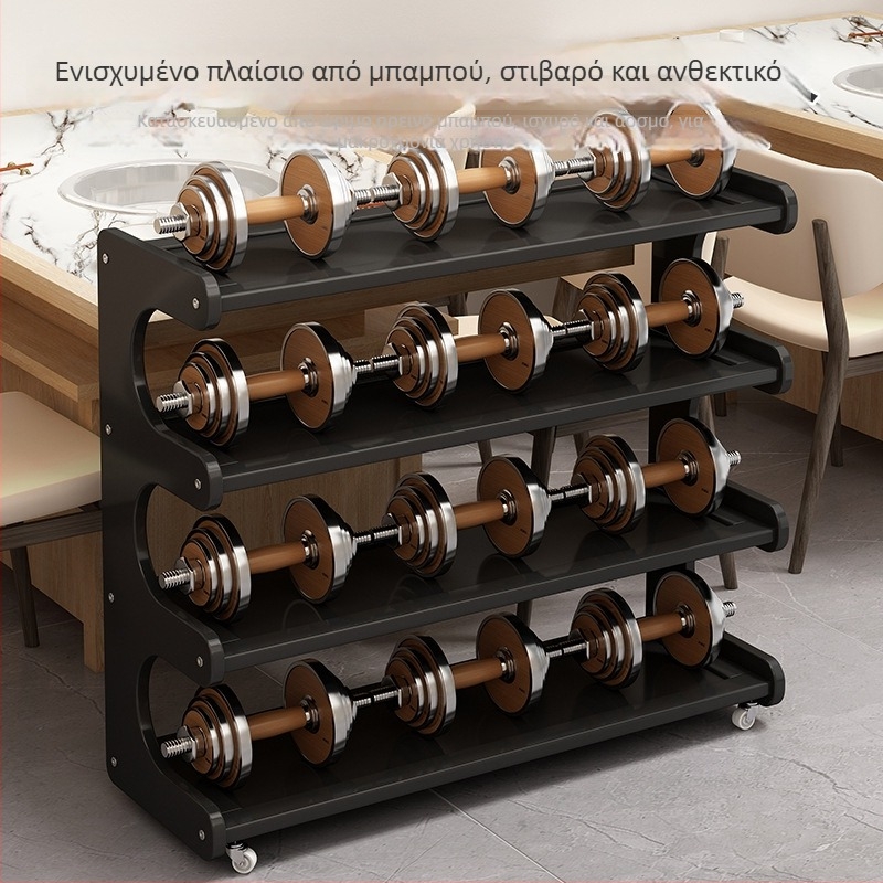 Τροχήλατη σερβιριστική τραπεζοκαρότσα με ράφια, μπαμπού πολλαπλών χρήσεων για εστιατόρια και οικιακή χρήση