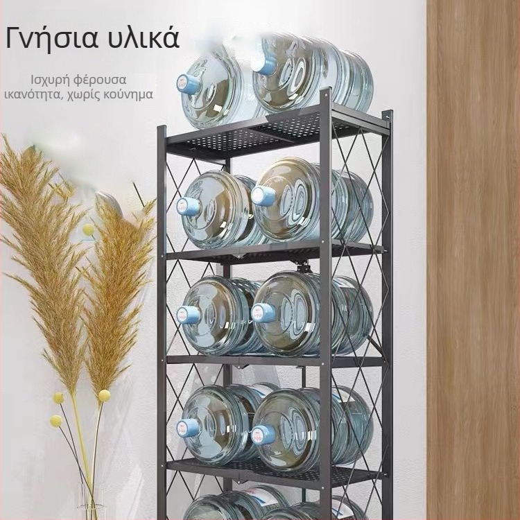 Προσαρμοσμένο ράφι αποθήκευσης κουζίνας, ελεύθερα σταθερό, χωρίς εγκατάσταση, μεταλλικό ράφι πολλαπλών επιπέδων (3–5 επίπεδα), κατάλληλο για κουζίνα, υπνοδωμάτιο και μπάνιο, αναδιπλούμενο και ανθεκτικό