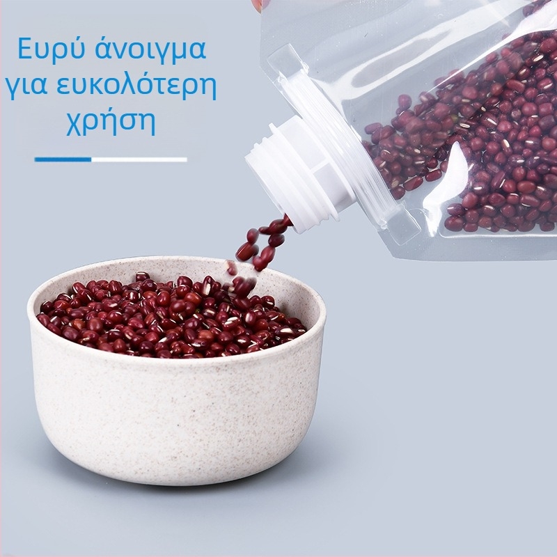 Δοχείο αποθήκευσης δημητριακών και αλεύρων με σφραγιζόμενες σακούλες, ανθεκτικό στην υγρασία και στα έντομα, 4–5 L, οικιακή χρήση
