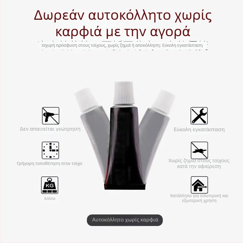 Επιτοίχιο ράφι κουζίνας από ανοξείδωτο χάλυβα, χωρίς διάτρηση, πολυλειτουργικό ράφι αποθήκευσης για μπαχαρικά και αντικείμενα, εξοικονόμηση χώρου
