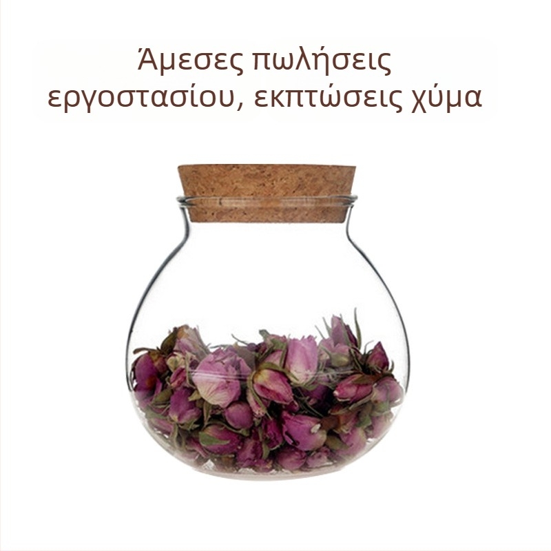 Γυάλινο βάζο αποθήκευσης, διαφανές βάζο κουζίνας 800–1000 ml για δημητριακά, καφέ, τσάι, αποξηραμένα φρούτα και σνακ