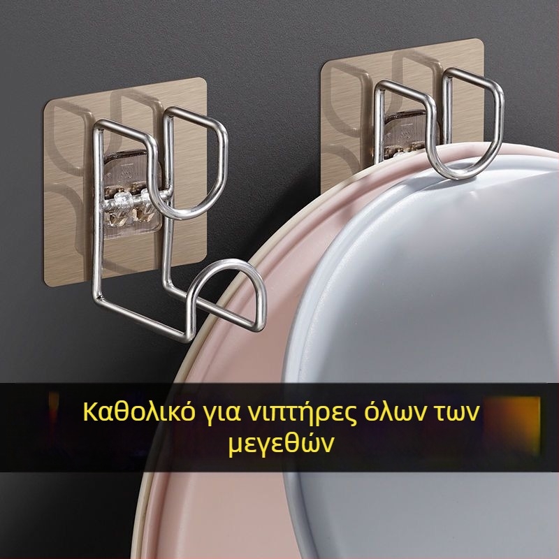 Τοίχου ράφι νιπτήρα μπάνιου με ισχυρή κόλλα και ράφι τοίχου για την κουζίνα