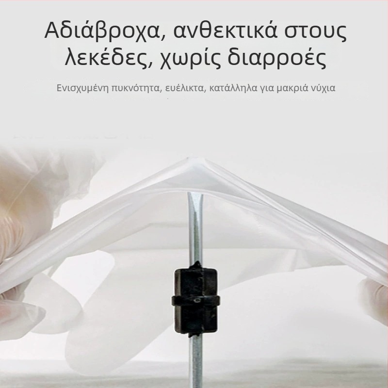 Διαφαντικά γάντια μιας χρήσης PVC/Nitrile με υψηλή ελαστικότητα, προστασία για οικιακή χρήση και catering, 100 τεμάχια
