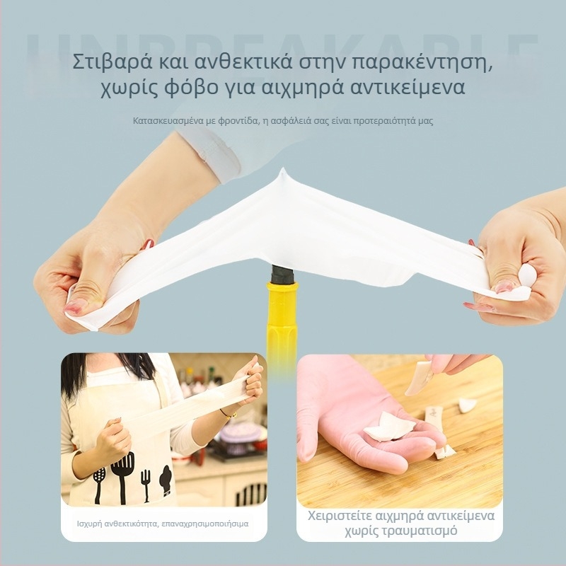 Νιτριλικά γάντια για πλύσιμο πιάτων, με μακρύ μήκος και παχύτερη κατασκευή, αδιάβροχα, προστατευτικά για οικιακή κουζίνα