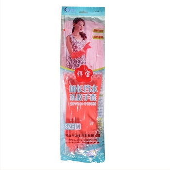 Xiangbao 45 cm μακριά και παχύτερα αδιάβροχα γάντια πλυσίματος πιάτων από καουτσούκ, ανθεκτικά για την κουζίνα 613