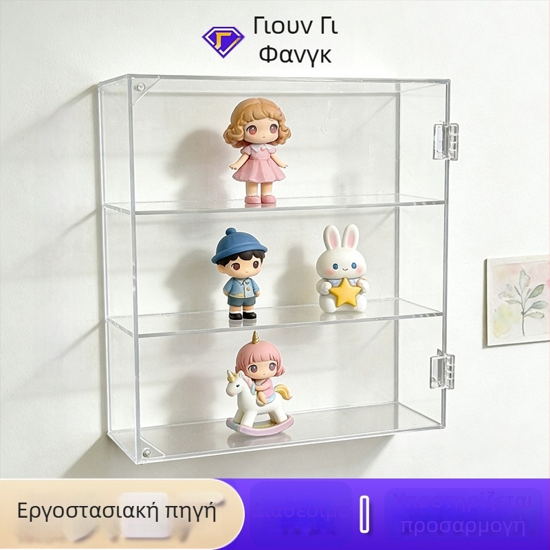 Ακρυλικός διαφανής οργανωτής αποθήκευσης κατά της σκόνης για καλλυντικά και περιποίηση δέρματος, πάνω σε τραπέζι, με μεγάλη χωρητικότητα