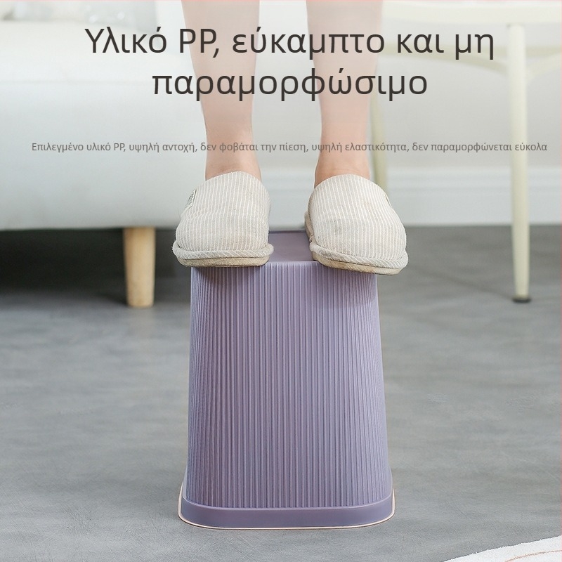Τετράγωνος πλαστικός κάδος απορριμμάτων 6 L για κουζίνα, μπάνιο, σαλόνι και γραφείο – μεγάλης χωρητικότητας, χωρίς καπάκι