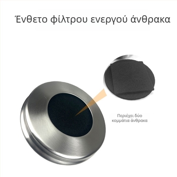 Κάδος απορριμμάτων κουζίνας από ανοξείδωτο χάλυβα, 5 L, με καπάκι