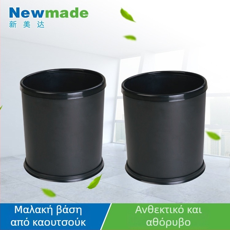Πλαστικός κάδος απορριμμάτων δωματίου ξενοδοχείου, τετράγωνος και στρογγυλός, χωρίς καπάκι, φλογοανθεκτικός, 10 L
