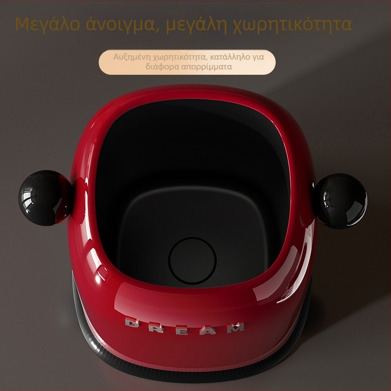 Κρεμ χρώματος δημιουργικός κάδος απορριμμάτων με πολλαπλών επιπέδων σχεδίαση, ανοιχτή επάνω, επιτραπέζιος κάδος 10 L