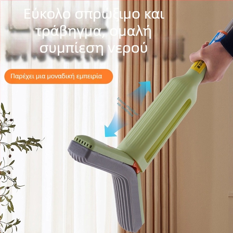 Σφουγγαρίστρα PVA για οικιακή χρήση, αναδιπλούμενη, χωρίς χρήση χεριών, κεφαλή από σφουγγάρι, τηλεσκοπική λαβή 120-140 cm