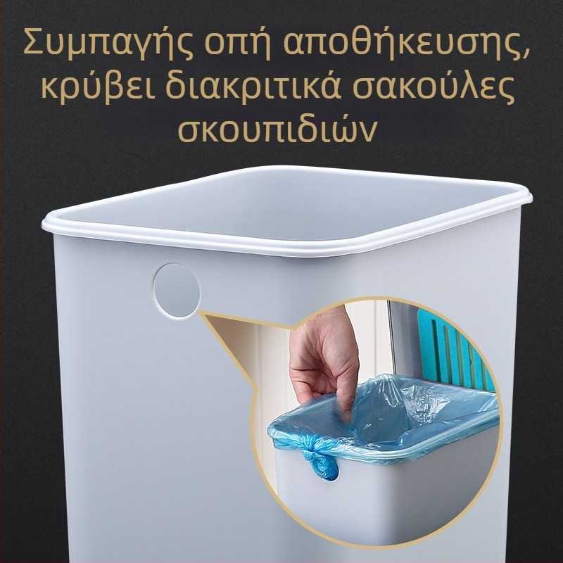 Κάδος απορριμμάτων από ανοξείδωτο ατσάλι με δύο κάδους, καπάκι και πεντάλ ποδιού, διαχωρισμός ξηρών και υγρών αποβλήτων, μεγάλη χωρητικότητας, κατάλληλος για κουζίνα και σαλόνι