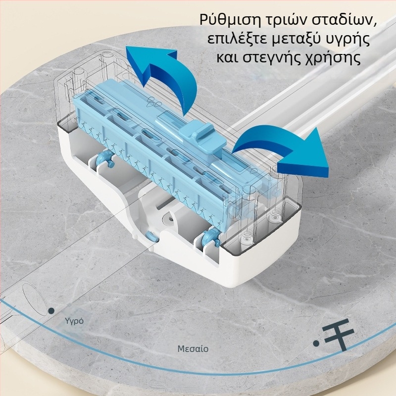 Επίπεδη σφουγγαρίστρα χωρίς χρήση χεριών, νέο μοντέλο 2025, υψηλή απορροφητικότητα, εύκολος καθαρισμός δαπέδων