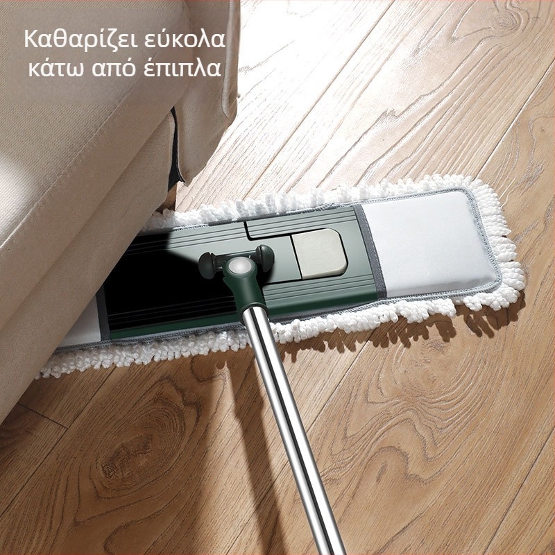 55 cm επίπεδη σφουγγαρίστρα με κεφαλή από βαμβακερό νήμα, κατάλληλη για μεγάλες επιφάνειες οικιακής χρήσης