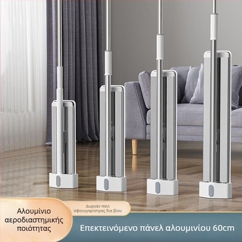 Αλουμινένιος πλακτός μπόμπ για οικιακή χρήση, κεφαλή microfiber, μεγάλο μέγεθος, χωρίς στύψιμο χεριών