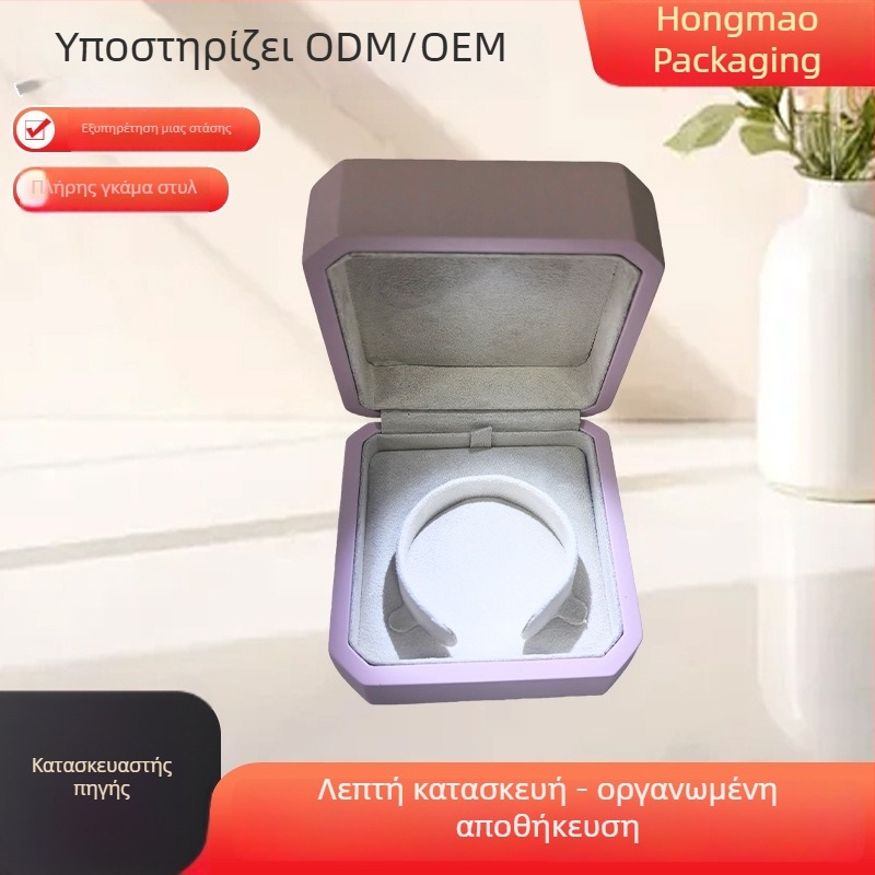 Κορυφαίας ποιότητας LED φωτιζόμενο κουτί κοσμημάτων – κουτί για μενταγιόν και βραχιόλι με ματ πράσινο φινίρισμα