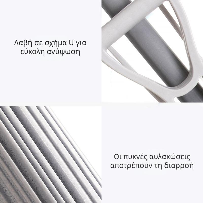 Camellia ελαφριά σφουγγαρίστρα από ανοξείδωτο χάλυβα με ρολό στύψιμο, κεφαλή από καουτσούκ και βαμβάκι, οικιακή χρήση
