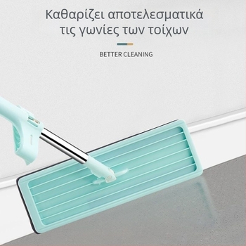 Πλατιά σφουγγαρίστρα για οικιακή χρήση, εξοικονομεί κόπους, χωρίς στύψιμο με το χέρι, απορροφητικός καθαρισμός πλακιδίων, περιστρεφόμενη σφουγγαρίστρα