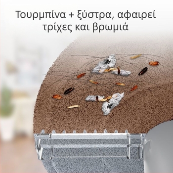 Πλατιά σκούπα δαπέδων για οικιακή χρήση, πλένεται στο χέρι, μικροϊνες, ράβδος από ανοξείδωτο ατσάλι