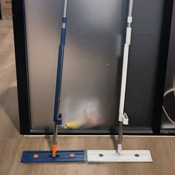Chenille 42 cm επίπεδη σφουγγαρίστρα με ολισθαίνουσα λάμα, μονόδρομη κίνηση, πολύχρωμο εργαλείο οικιακής καθαριότητας