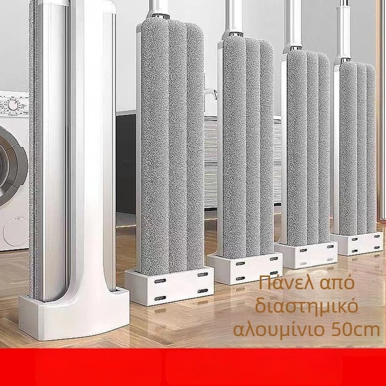 Προσαρμοσμένος σφουγγαρίστρα ενός βήματος χωρίς πλύσιμο χεριών, 50 cm για στεγνό/υγρό καθάρισμα, επίπεδη σφουγγαρίστρα με ύφασμα microfiber