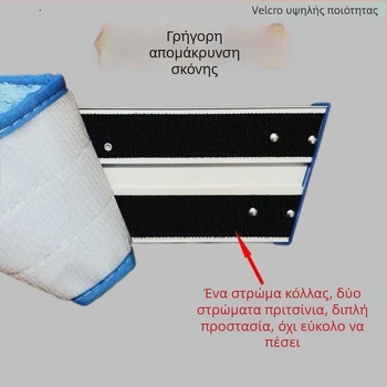 Πλατύ επίπεδο σκούπα καθαρισμού με παχύτερο σώμα και ενισχυμένες ραφές για οικιακή και νοσοκομειακή χρήση· διπλού στρώματος αλουμινίου κράμα εσωτερική χρήση με αυξημένο μέγεθος