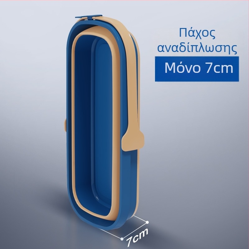 Αναδιπλούμενος πλαστικός κουβάς σφουγγαρίσματος, ορθογώνιο δοχείο νερού, μεγάλη χωρητικότητα