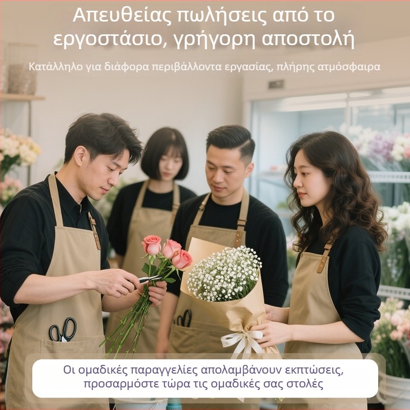 Προσαρμοζόμενη αδιάβροχη και ανθεκτική στο λίπος ποδιά catering, χωρίς μανίκια, ένα μέγεθος, εκτύπωση λογότυπου