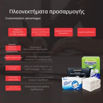 Αντιστατικό χαρτί απομάκρυνσης σκόνης, πανί μίας χρήσης για σφουγγαρίστρα, πανί καθαρισμού με διαμαντένιο σχέδιο