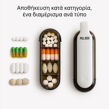 FaSoLa μίνι φορητό κουτί χαπιών – προστασία από το φως, σφραγισμένο κατά της υγρασίας