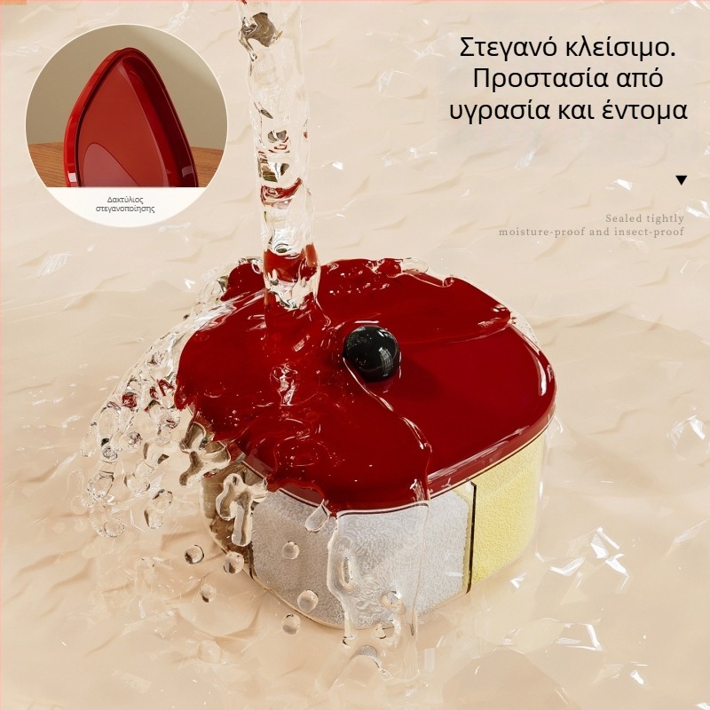 Κουτί αποθήκευσης καρυκευμάτων με διαμερίσματα, κατάλληλο για τρόφιμα, κλειστό βάζο για κουζίνα
