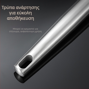 Ανοξείδωτη βούρτσα για κατσαρόλες με μακριά λαβή, κρεμάστή, βούρτσα από μεταλλικό σύρμα για τον καθαρισμό κουζίνας, ολόκληρο από ατσάλι, ανθεκτικό στη διάβρωση