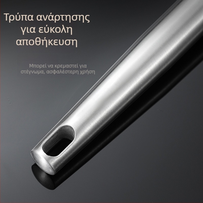 Ανοξείδωτη βούρτσα για κατσαρόλες με μακριά λαβή, κρεμάστή, βούρτσα από μεταλλικό σύρμα για τον καθαρισμό κουζίνας, ολόκληρο από ατσάλι, ανθεκτικό στη διάβρωση