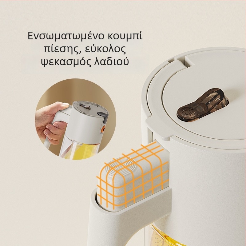 Μπουκάλι καρυκευμάτων διπλής χρήσης με ψεκασμό και ρίψη – γυάλινο δοχείο λαδιού για κουζίνα, χωρίς διαρροές