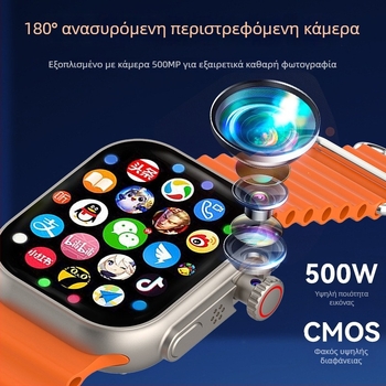 M62 Έξυπνο ρολόι-τηλέφωνο για παιδιά, 5G με SIM κάρτα, οθόνη AMOLED, ανθεκτικό στο νερό, αισθητήρας καρδιακού ρυθμού, κάμερα, μετρητής βημάτων, σιλικόνις λουράκι, τετράγωνο καντράν, διάμετρος 44 mm