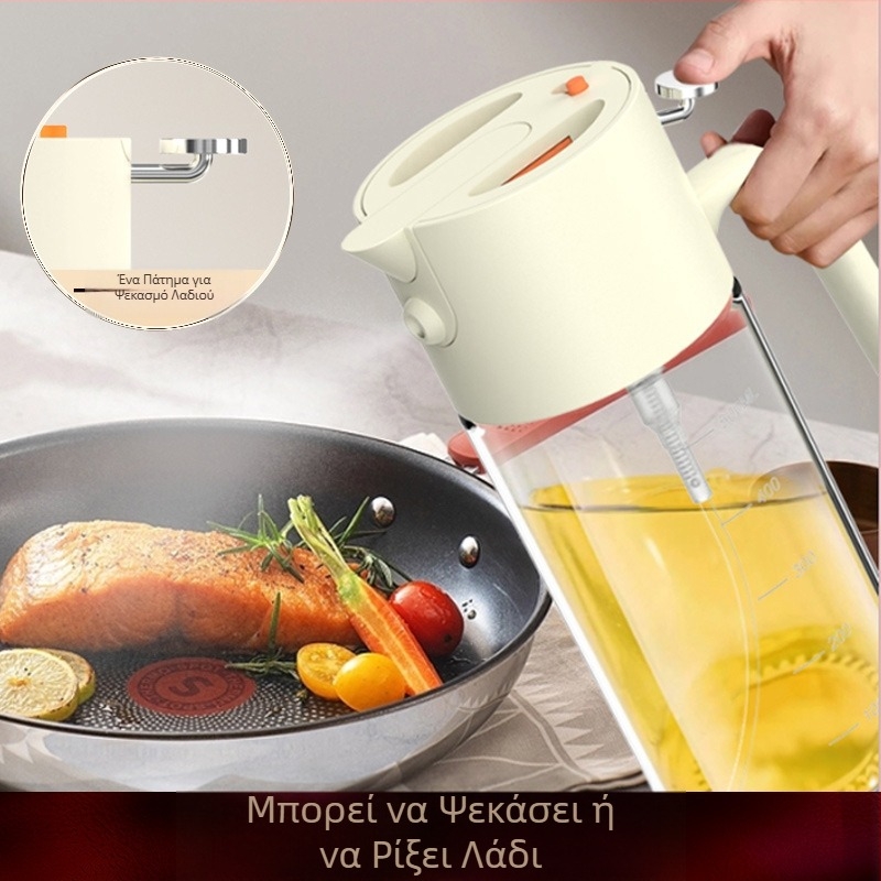 Shining Premium Γυάλινο Μπουκαλάκι Ψεκασμού Λαδιού με Διπλή Λειτουργία – ψεκάζει και χύνεται, χωρίς διαρροές, για σάλτσα σόγιας και ξίδι