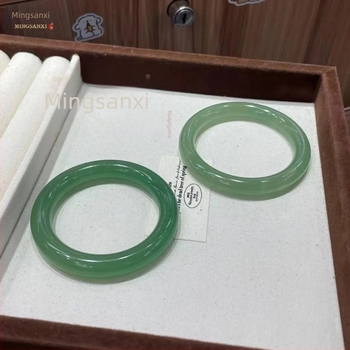 Βραχιόλι από Dongling Jade, πράσινο Hetian Jade, Α-κατηγορίας, γυαλισμένο
