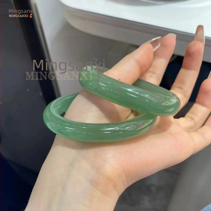 Βραχιόλι από Dongling Jade, πράσινο Hetian Jade, Α-κατηγορίας, γυαλισμένο