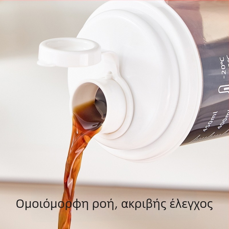 Δοχείο διανομής λαδιού για κουζίνα, με κλίμακα μέτρησης, αδιάρροχο και σφραγισμένο, μεγάλη χωρητικότητα, κατάλληλο για σόγια σάλτσα και σουσαμέλαιο