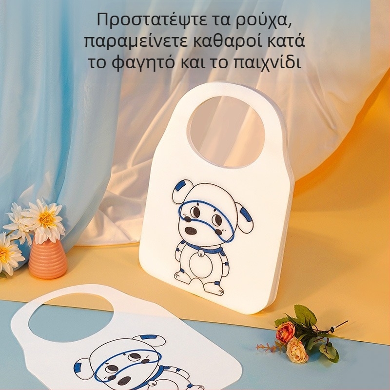 Ποδιά μίας χρήσης από μη υφαντό ύφασμα, αδιάβροχη, για παιδιά και ενήλικες, κατάλληλη για φαγητό σε καυτό ζωμό και ζωγραφική, με προσαρμοσμένο λογότυπο