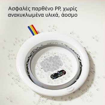 Αναδιπλούμενη λεκάνη μπάνιου για μωρά, φορητή πλαστική λεκάνη με αισθητήρα θερμοκρασίας που αλλάζει χρώμα για παιδιά