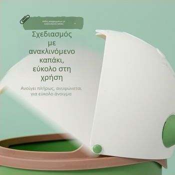 Δημιουργικός κάδος γραφείου με καπάκι, μικρός κάδος κομοδίνου σε σχήμα τουαλέτας, πορτοκαλί, χαριτωμένος και διασκεδαστικός