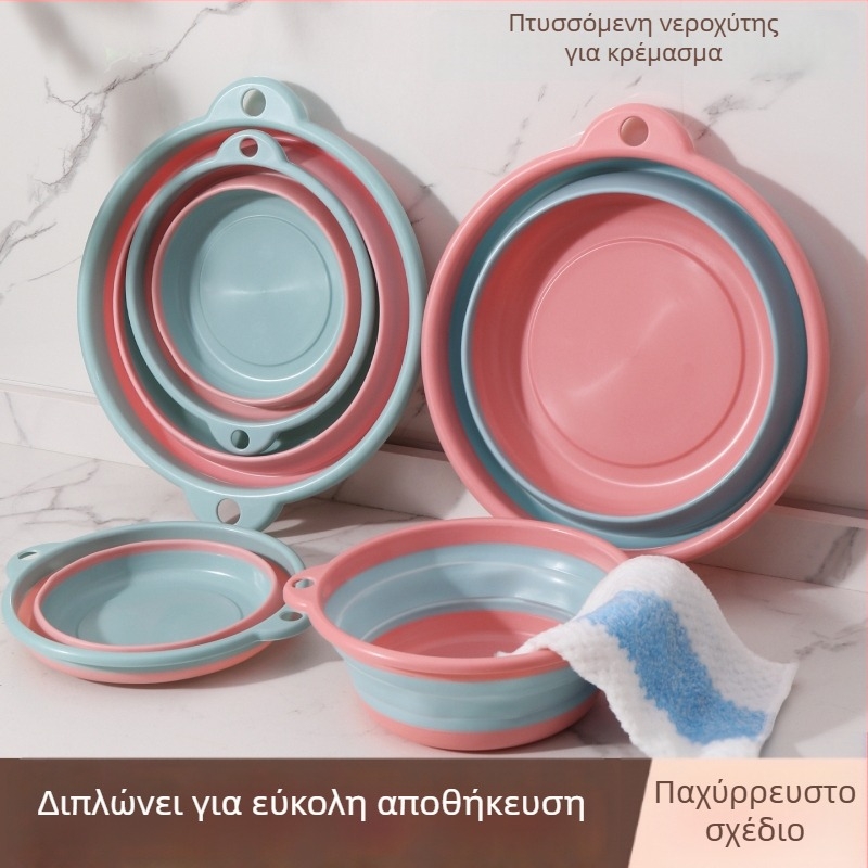Αναδιπλούμενος φορητός νιπτήρας σιλικόνης για ταξίδια, επιτοίχιος με δυνατότητα ανάσυρσης, απλός οικιακός σχεδιασμός
