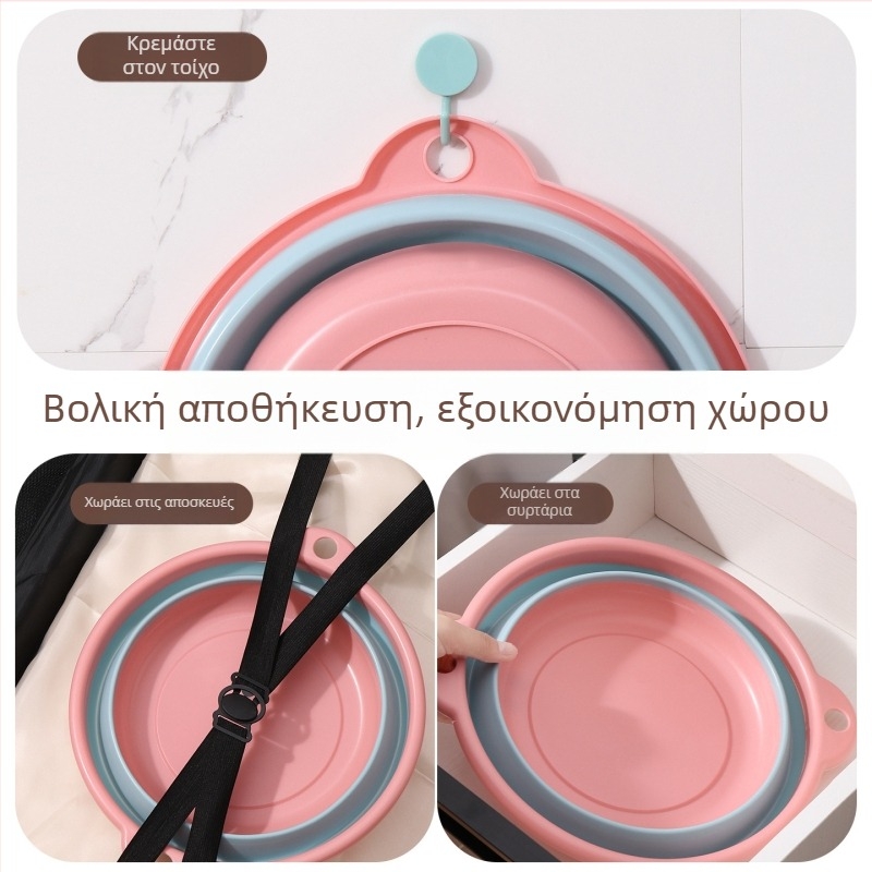 Αναδιπλούμενος φορητός νιπτήρας σιλικόνης για ταξίδια, επιτοίχιος με δυνατότητα ανάσυρσης, απλός οικιακός σχεδιασμός