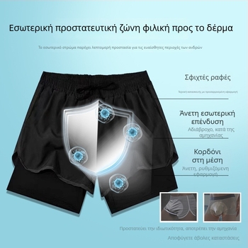 Αντρικά μαγιό κολύμβησης με γρήγορο στέγνωμα, διπλής στρώσης επένδυση, για κολύμβηση και τρέξιμο, μοντέλο 3600